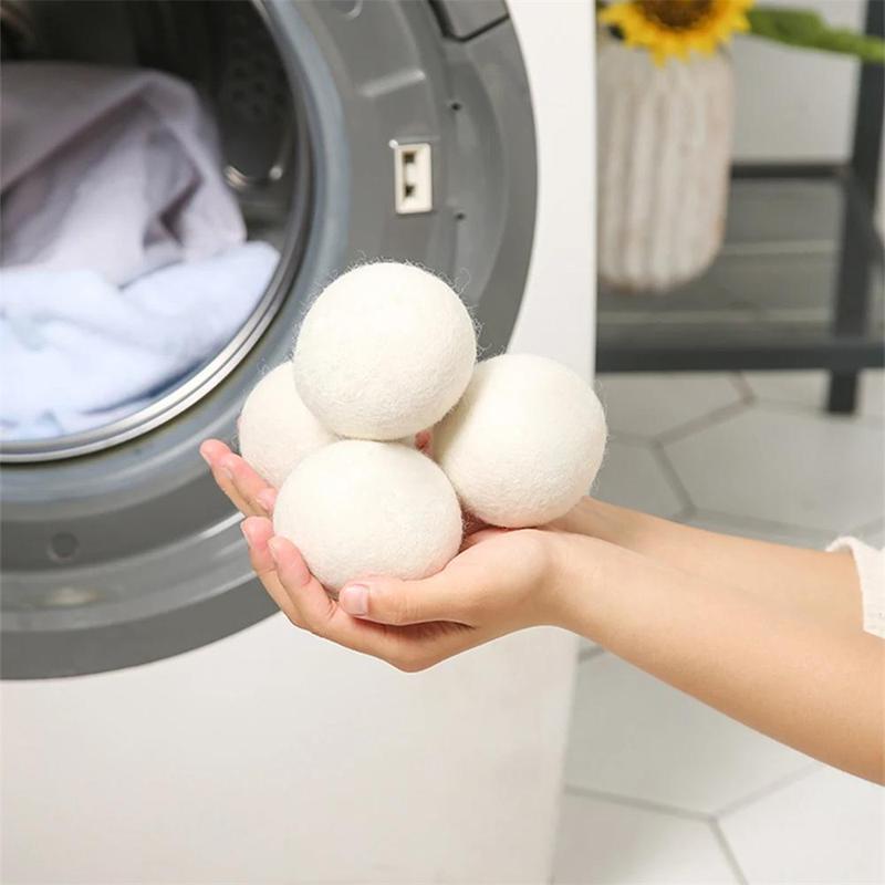 Wool Drying Ball, 4 8pcs Reusable Wool Ball For Washing Machine, Laundry Dryer Ball, Fabric Softener Wool Ball For Clothes, Laundry Accessories, Fall Gifts