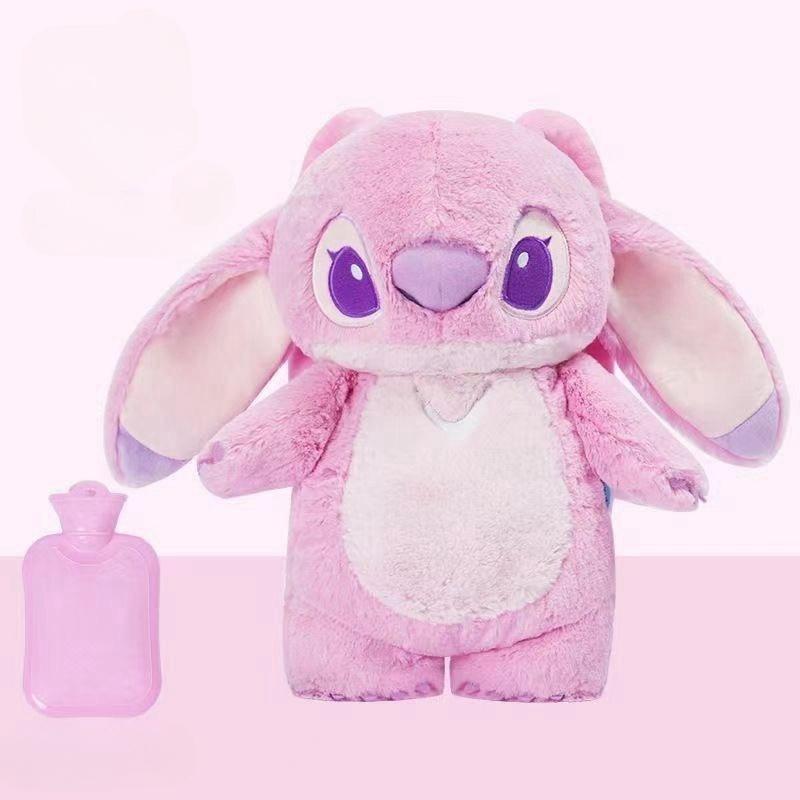 Cuddly plush fill with warm water for period。Anime Stitc Plush with a Bottle for hot Water Filling