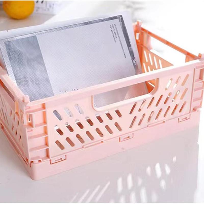 Hollow out Storage Box, 1 Count Foldable Large Capacity Desktop Storage Basket, Storage Box for Home Office