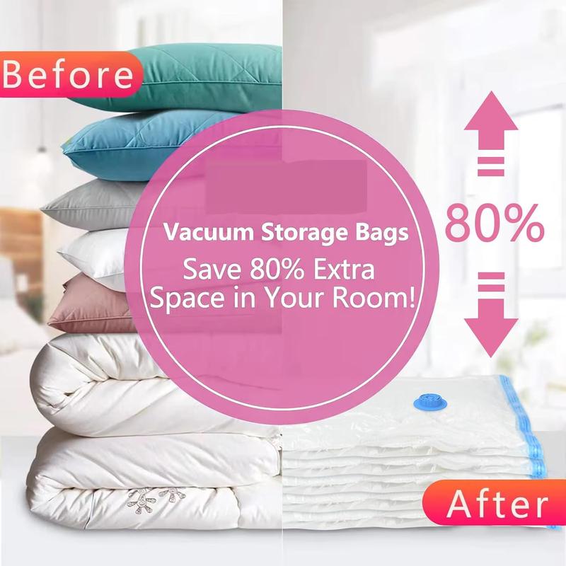 15 Pack Vacuum Storage Bags with Electric Pump, New Air Valve Space Saver Bags (3 Jumbo, 3 Large, 3 Medium, 3 Small, 3 Roll Up Bags) Travel Vacuum Bags Vacuum Seal Bags for Clothes, Bedding,Duvets