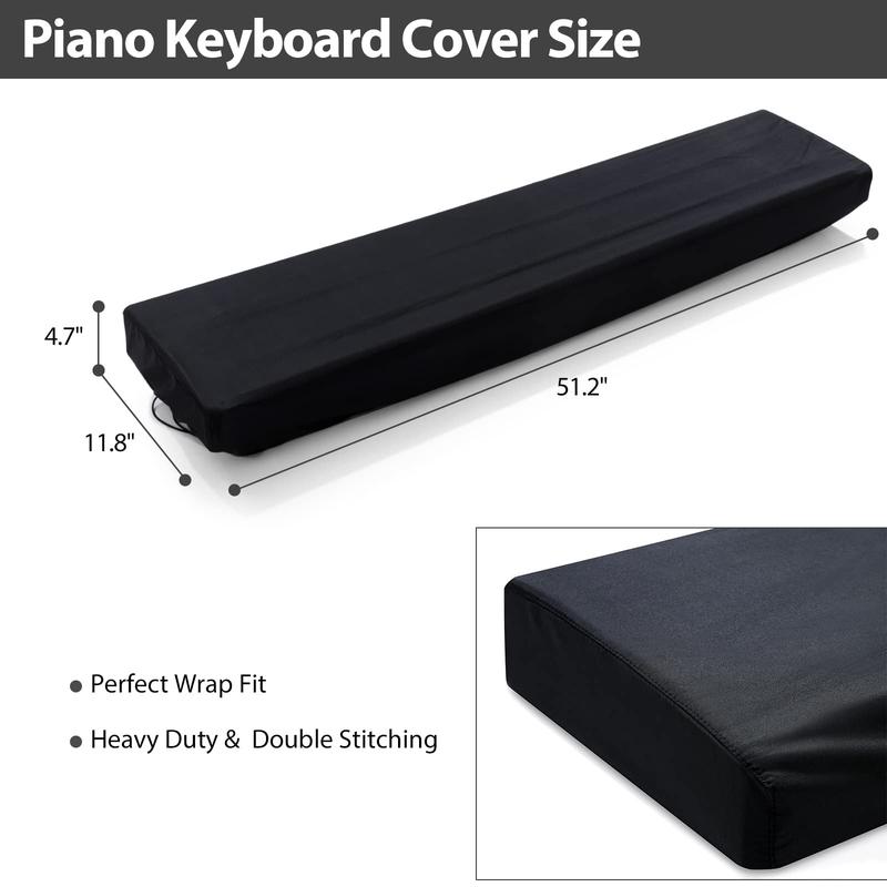 88 Keys Electric Piano Keyboard Dust Cover, Adjustable Electric Piano Keyboard Covers for Digital Electric Pianos, Full Cover Elastic Lock Music