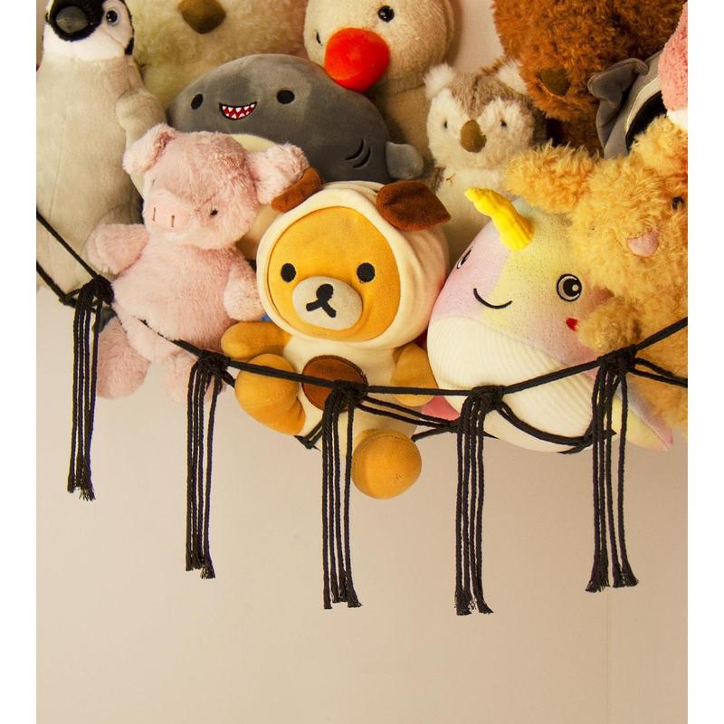 Stuffed Animals Storage Hammock Net Corner Large Adult Toy Hammock Hanging Organizers Storage Home Living Boys Room Decor Cute Funny Stuff Gifts Decorations