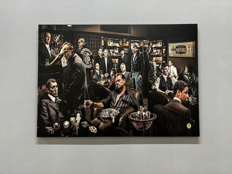 Famous Gangsters Wall Hanging, Movie Canvas Print, Personalized Teacher Gift, Gangsters Wall Table, Modern Wall Art Decor, Gift For Him,