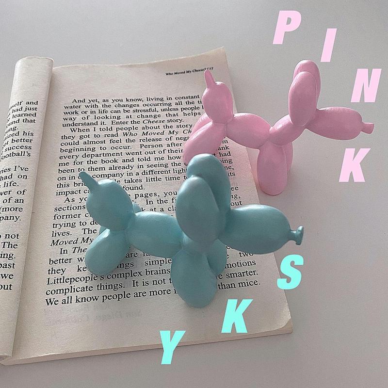 Creative Balloon Dog Shaped Decoration, 1 Count Cute Resin Animal Statue, Sweet Furniture Ornament, Baking Birthday Cake Doll Ornament, Summer for Gift