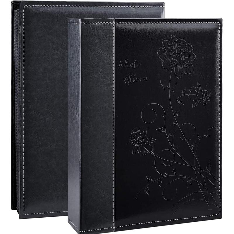 Photo Album 4x6 300 Photos, Extra Large Capacity Leather Cover Wedding Family Photo Albums Holds 300 Horizontal 4x6 Photos(Dark Green)