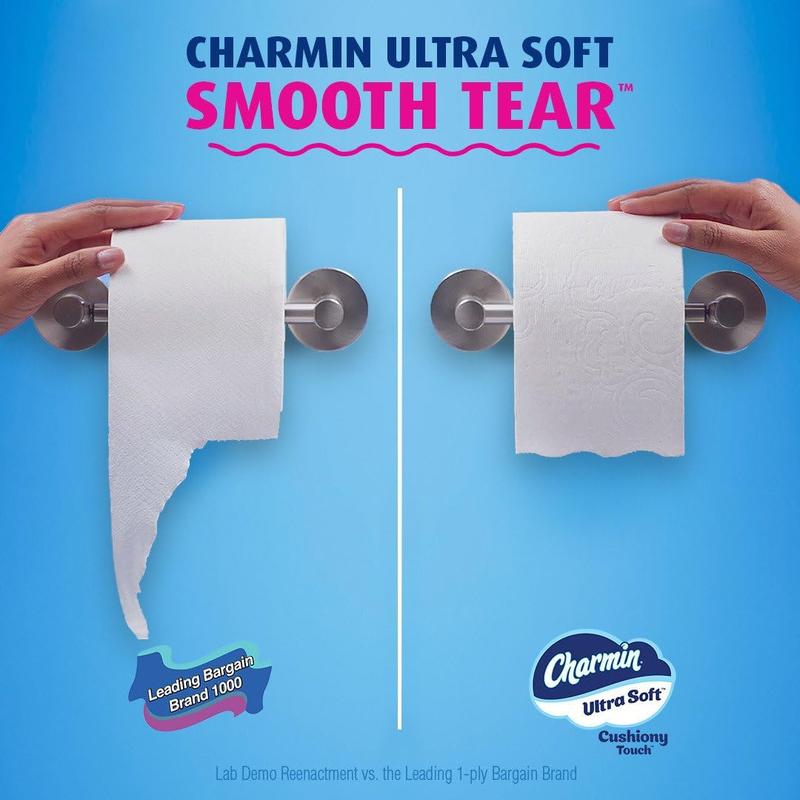 Charmin Toilet Paper Ultra Soft Cushiony Touch, 30 Family Mega Rolls = 153 Regular Rolls P&G