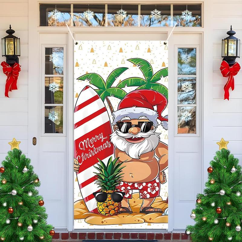 Cartoon Pattern Door Banner, 1 Count Merry Christmas Themed Door Hanging Banner, Festive & Party Supplies for Home Party Decoration