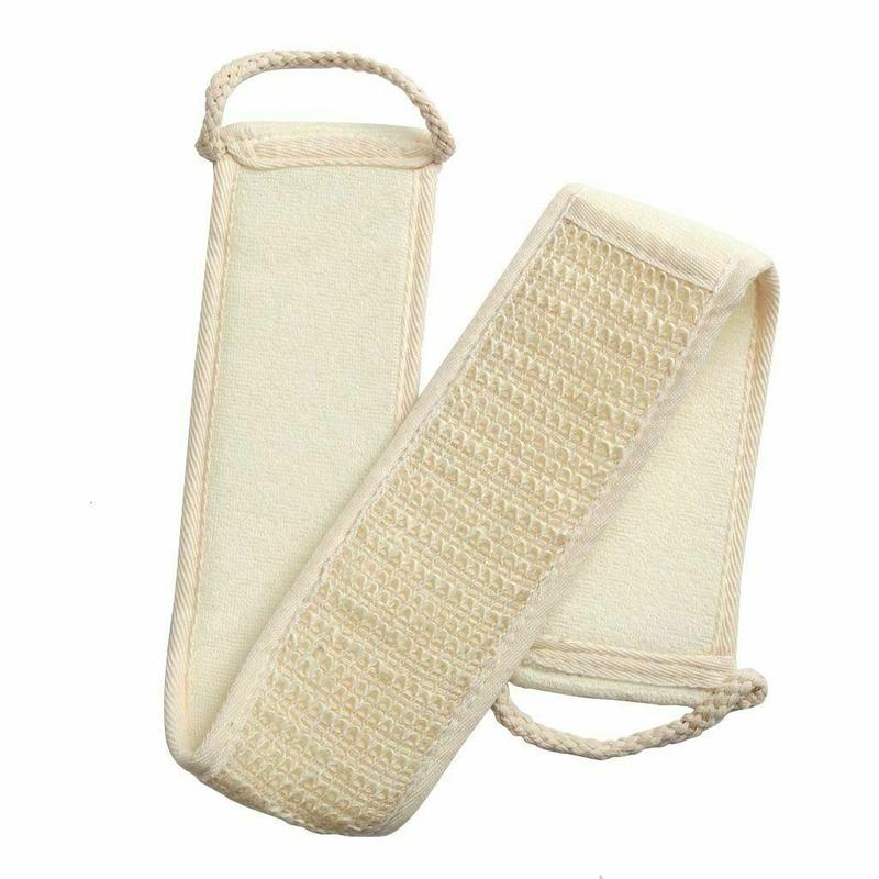 Back Scrubber Bath Shower Strap Loofah Spa Skin Brush Sponge Body Exfoliating