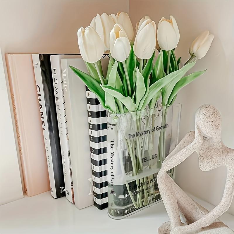 Acrylic Book Shaped Vase, 1 Count Creative Clear Vase, Decorative Vase for Home Office, Creative Gifts for Book Lovers