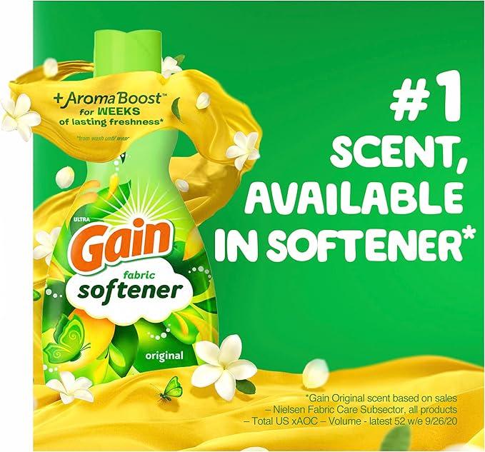 Fabric Softener, Original Scent, 140 fl oz, 190 Loads, HE Compatible, Packaging may vary