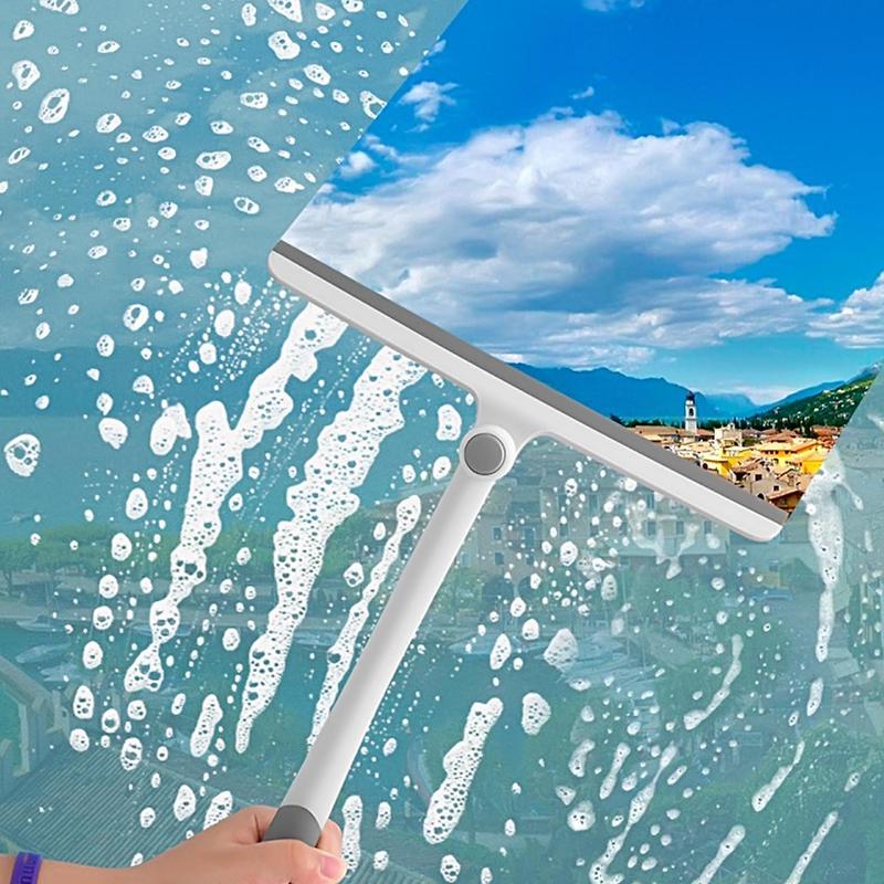 360° Rotatable T-shaped Glass Squeegee, Household Window Cleaning Tool, Durable Window Cleaning Brush, Home Care Supplies