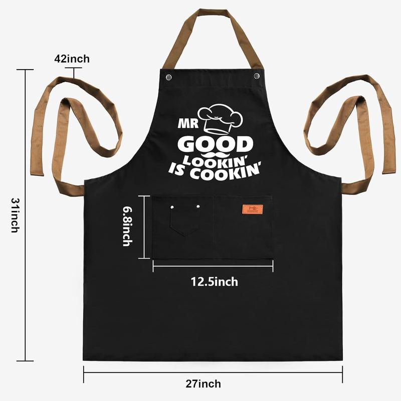 Gifts for Dad from Daughter Son Father's Day Gifts - Birthday Thanksgiving Gifts for Dad, Manly Gifts for Friends - Funny Birthday Gifts, Naughty Gifts for Him, Funny Cooking Apron with Pockets