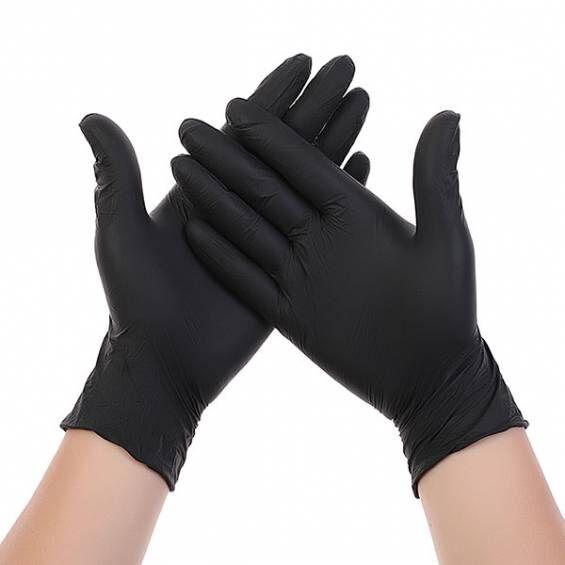 Synmax black Vinyl Nitrile Disposal Gloves Powder free Size S M L XL 100PCS Box Cleaning Household Kitchen Disposable