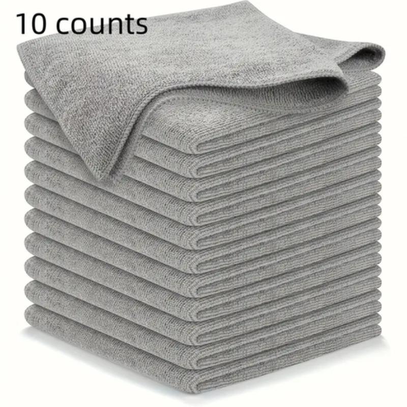 Microfiber Dishcloth (10pcs), Quick Drying Absorbent Dishcloth, Multifunctional Cleaning Cloth for Home Kitchen Bathroom Car