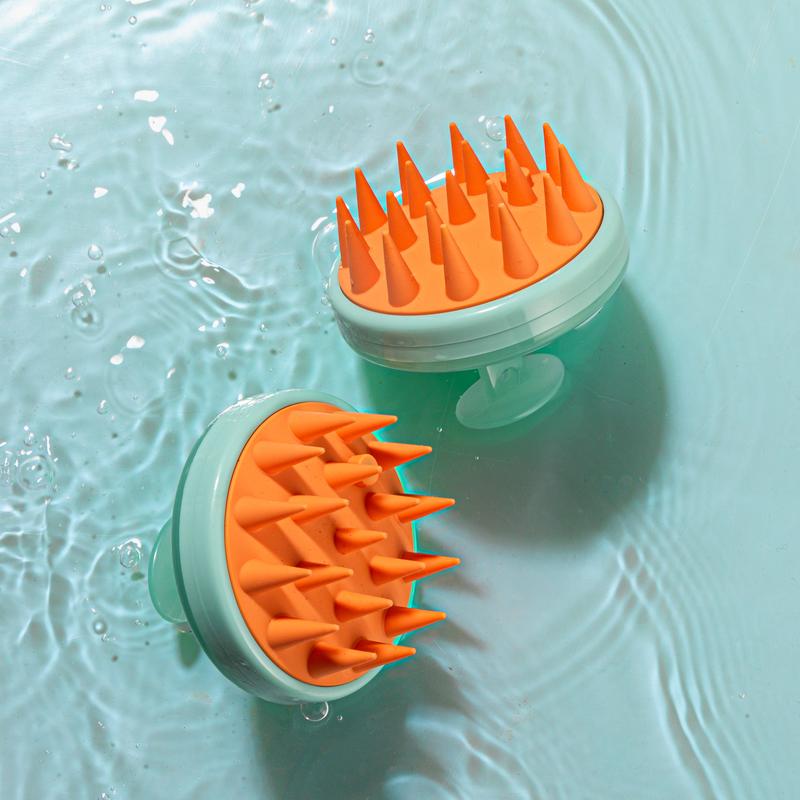 Nature Spell Shampoo Dispensing Scalp Massager - Silicone Bristles for Deep Cleaning and Scalp Massage