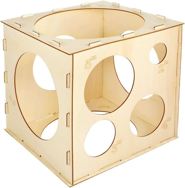 9 Sizes Collapsible  Balloon Sizer Cube Box for Balloon Decorations, Balloon Arches, Balloon Columns (2-10 Inch)