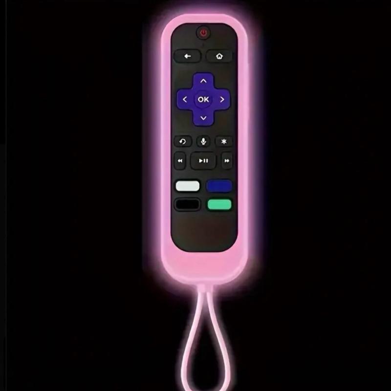 Silicone Luminous Remote Control Cover Glow in the Dark Soft Touch Perfect for TCL Hisense Roku Remote Cover TV Steam Stick Accessory