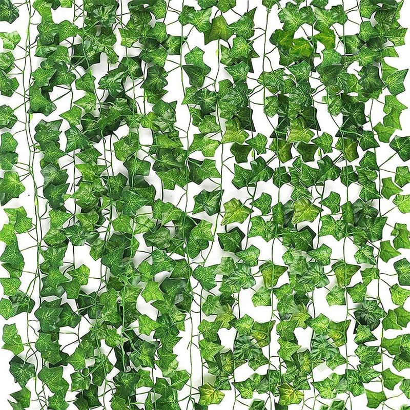 Artificial Hanging Vine for Spring Home Decor, 12pcs set Decorative Artificial Ivy Leaf, Mean Girls Decorations, Summer Gift, Faux Hanging Plant For Home Party Wedding Decoration