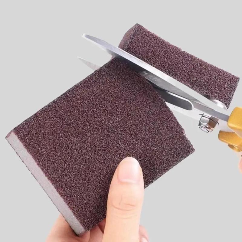 6pcs Double-sided Sanding Sponge, Pot Rust Removal Sponge Brush, Kitchen Multi-purpose Cleaning Sponge