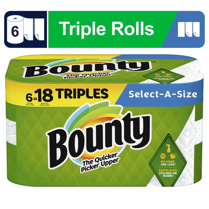 Select-a-Size Paper Towels, 6 Triple Rolls, White