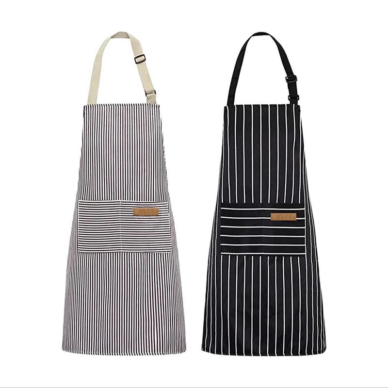 New Arrival Kitchen Custom Logo Adjustable Cooking Apron Chef Apron with 2 Pockets for Men and Women