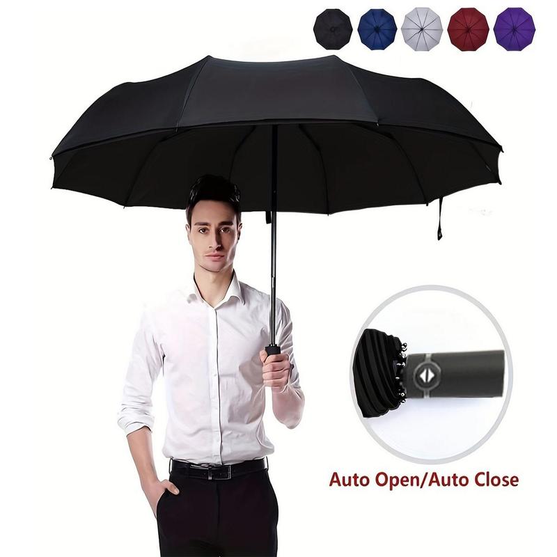 Portable  Rainproof Folding Umbrella, Travel Essentials Automatic Double Layer Large Sunscreen Umbrella, Simple Trendy Automatic Umbrellas, Foldable Rain & Sun Umbrella for Outdoor, Gift for Summer