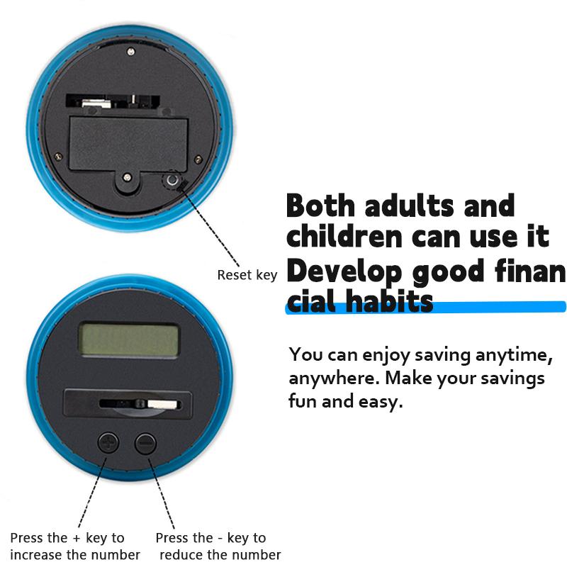 Large Piggy Banks,Money saving challenge,educational toys.   Capacity CoinCounter Machine with LCD Counter,Change Jars for Saving for BoysGirls,Designed for All US Coins,Thanksgiving, Christmasgifts。Christmas gift