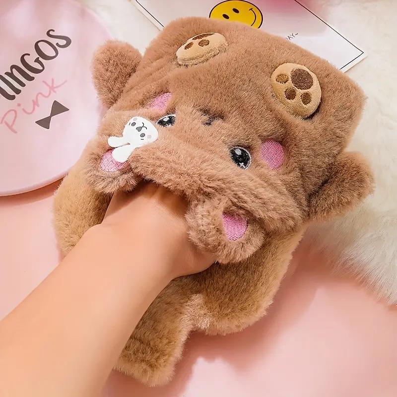 Cute Cartoon Plush Hot Water Bottle, 1 Count Portable Soft Hot Water Bag, Winter Comfortable Hand Warmer for Home Office School