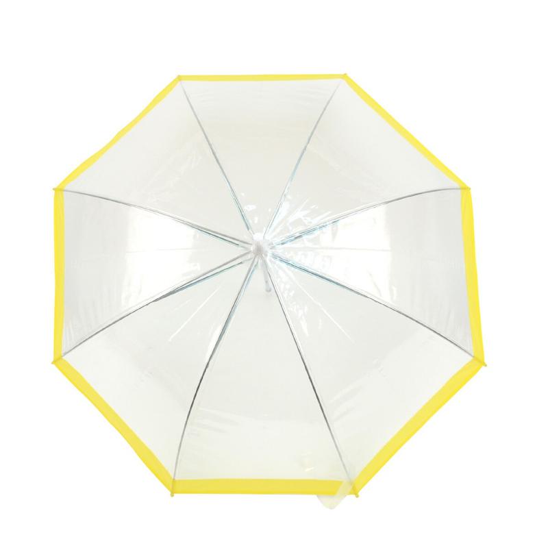 Kids' Clear Bubble Umbrella - Petite See-Thru Clear - Color Border