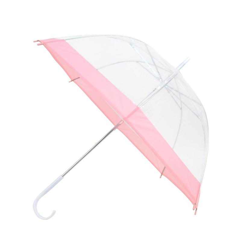 Kids' Clear Bubble Umbrella - Petite See-Thru Clear - Color Border