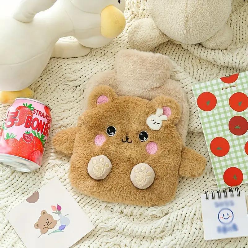 Cute Cartoon Plush Hot Water Bottle, 1 Count Portable Soft Hot Water Bag, Winter Comfortable Hand Warmer for Home Office School