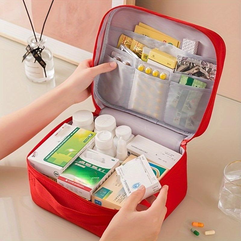 Portable Empty Medicine Bag, 1 Count Large Capacity Outdoor Portable Medicine Box, Storage Bag, Medicine Storage Bag, Home Travel Empty First Aid Bag