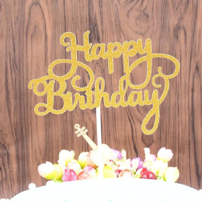 Happy Birthday Cake Topper, 30pcs set Mixed Color Birthday Cake Decoration, Birthday Party Cake Decoration Supplies, Party Decorations