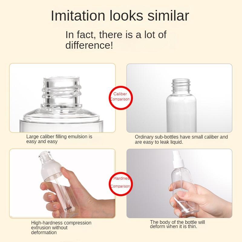 Press Type Empty Water Lotion Travel Bottle, 5pcs set Cosmetic Skin Care Container, Face Spray Storage Organizer