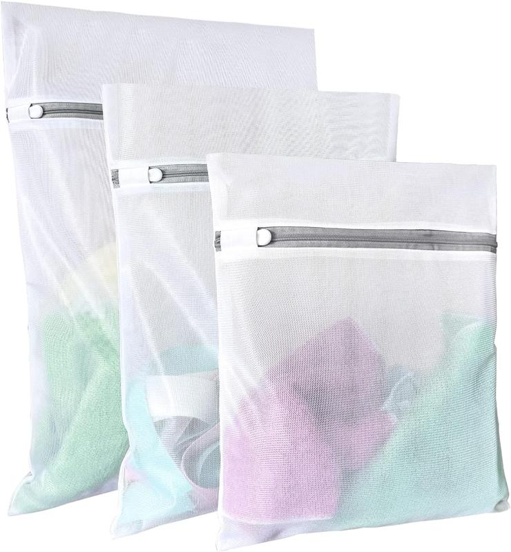 [Exclusive Sales] Laundry Bag Set, 3PCS Washing Machine Bag Laundry Accessories, Zipper Designed Mesh Laundry Bag For Blouse, Hosiery, Stocking, Laundry Hamper