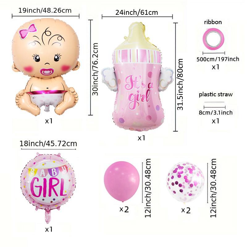 Creative Baby Pattern Balloon Arch Kit, 1 Set Gender Reveal Party Balloon, Party Decoration Supplies for Birthday & Baby Shower Party