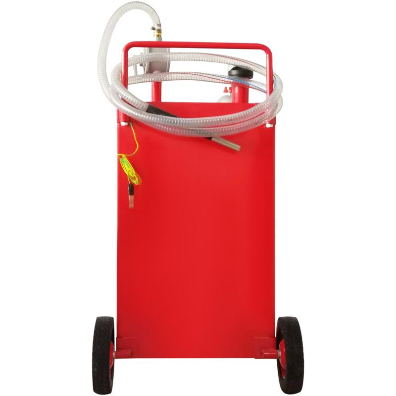 VEVOR Fuel Caddy, 30 35 Gallon, Gas Storage Tank on 4 Wheels, with Manuel Transfer Pump, Gasoline Diesel Fuel Container for Cars, Lawn Mowers, ATVs, Boats Bottles Organiser