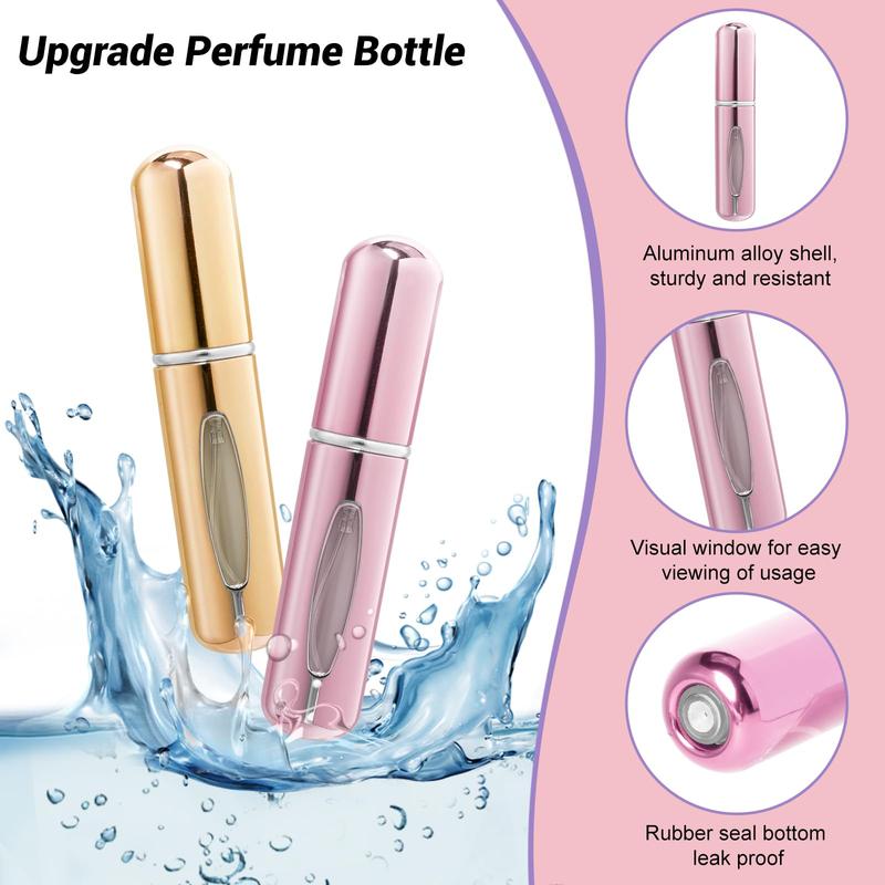 5ML Mini Perfume Dispenser, 6 Counts Refillable Spray Bottle, Portable Perfume Atomizer, Travel Perfume Bottle, Makeup Tool for Women