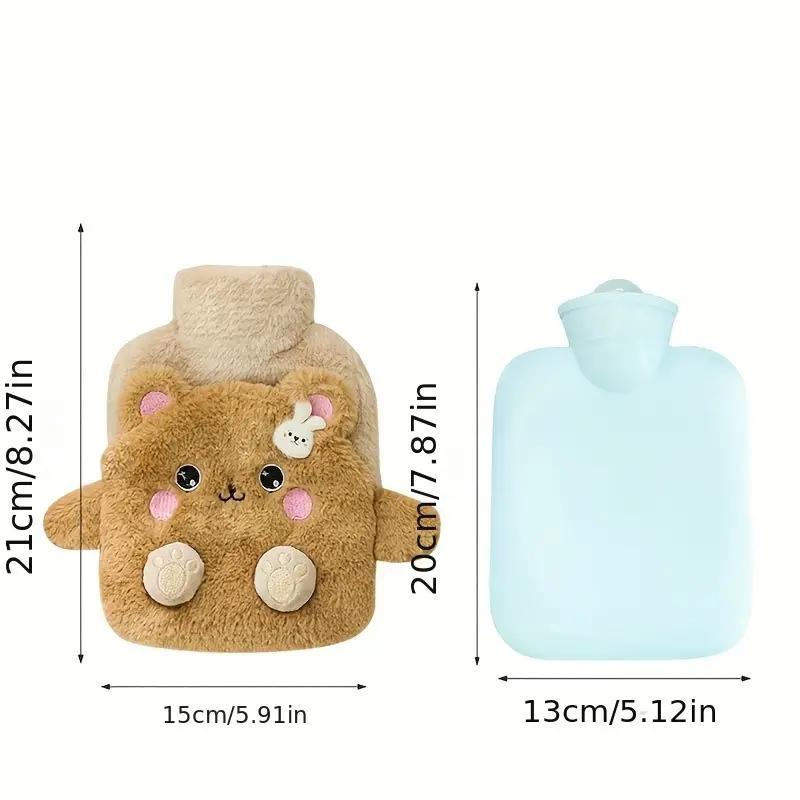 Cute Cartoon Plush Hot Water Bottle, 1 Count Portable Soft Hot Water Bag, Winter Comfortable Hand Warmer for Home Office School