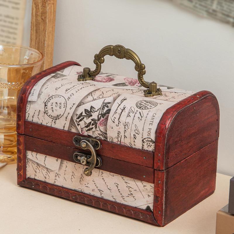 Jewelry Storage Box, Retro Wooden Jewelry Organizer, Jewelry Storage Box for Women