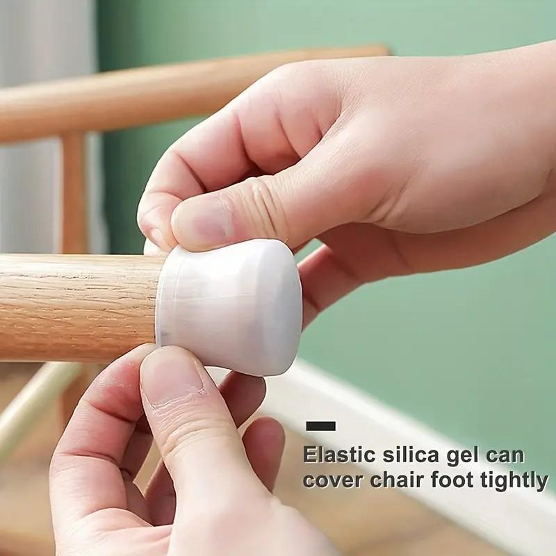 Silicone Chair Leg Cover (20pcs), Non-slip Furniture Leg Protector, Round Table Leg Protective Pad, Household Floor Safety Pad