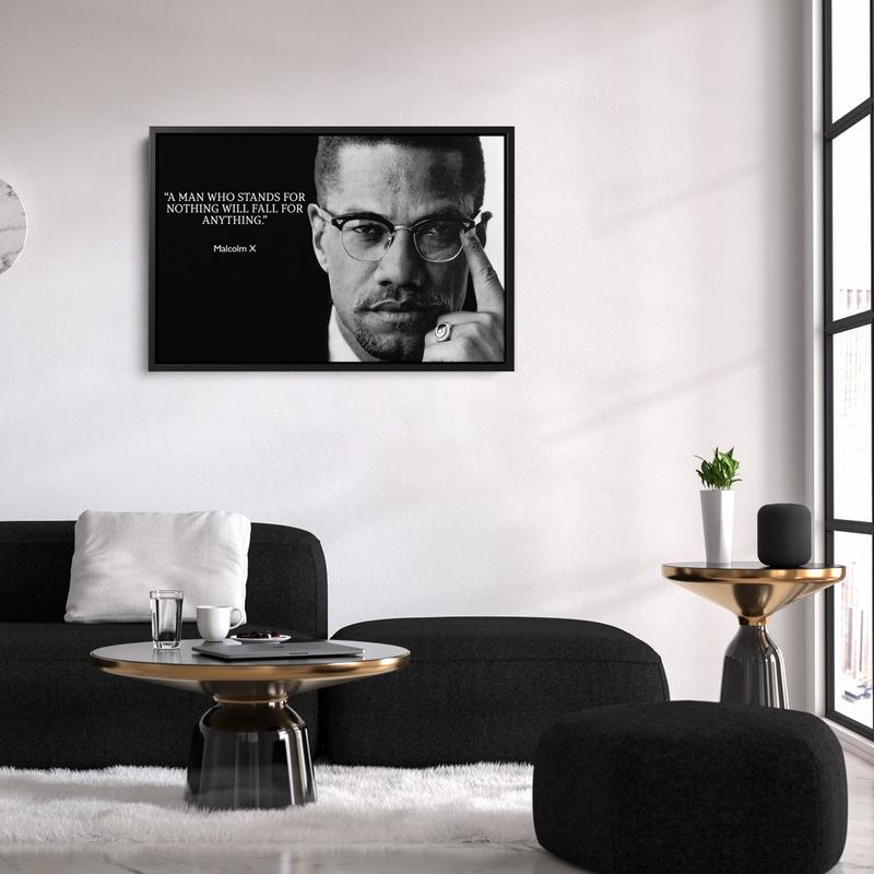 Malcolm X Motivational Quote Poster Wall Art Home Decor Poster Print