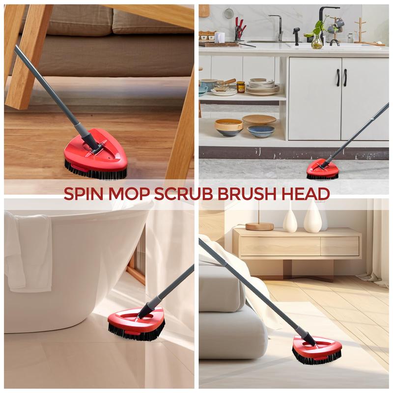 Spin Mop Replacement Head Base, Scrub Mop Brush Head Replacement for O-CEDAR EasyWring 1-tank System, Shower Floor Scrubber, Hard Bristle Cleaning Brush for Bathroom Kitchen Wall Tile, Household Cleaning Supplies 2024, Cleaning Products