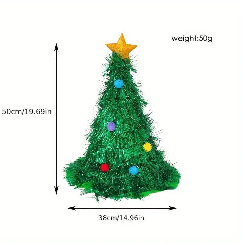 Christmas Tree Design Hat, 1 Count Creative Party Hat, Festive Decoration Hat for Holiday Photos & Gifts, Party Supplies for Men & Women