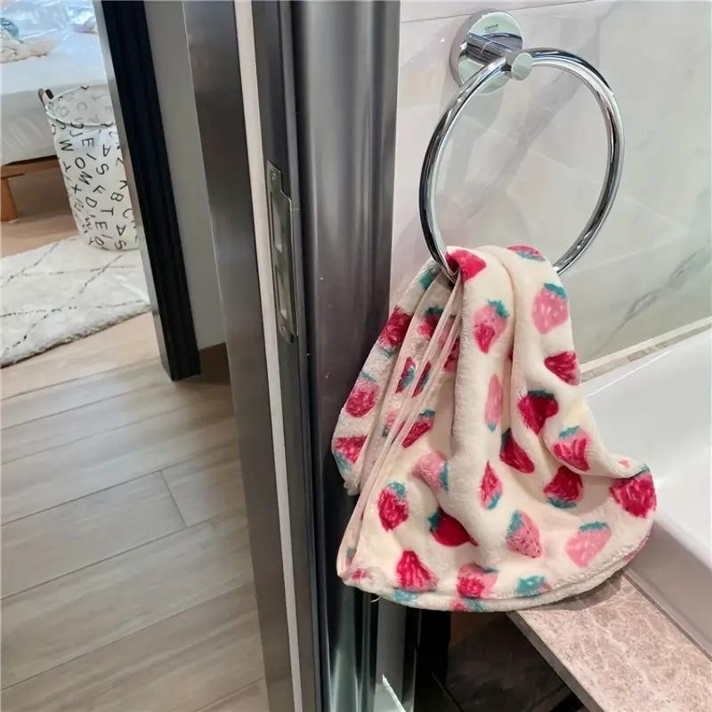 Hair Towel Wrap, Cute Strawberry Pattern Hair Drying Towel, Summer Water Absorbent Hair Towel for Women & Girls, Bathroom Gadgets 2024