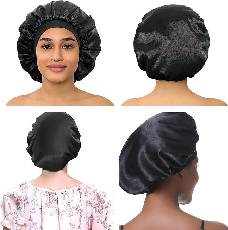 Satin Sleeping Cap Milk Silk Night Sleeping Bonnet Shredded Milk Caps Head Tie Band Bonnet Edge Wrap Protect Curly Braid Hair