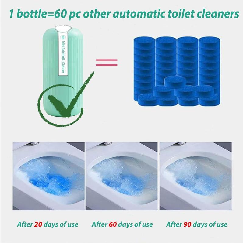 JDMH Tech 2 PCS Automatic Toilet Bowl Cleaner System Toilet Bowl Cleaners Automatic Slow Dissolve  In Tank Toilet Bowl Cleaner - Automatic Toilet Cleaner - Blue Toilet Bowl Cleaner Household Deodorizer