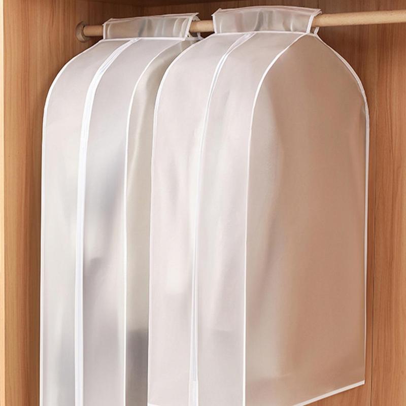 Clear Clothes Dust Cover, 1 Count Hanging Clothes Coat Storage  Dust Bag with Zipper, Home Organizer for Bedroom, Wardrobe, Closet