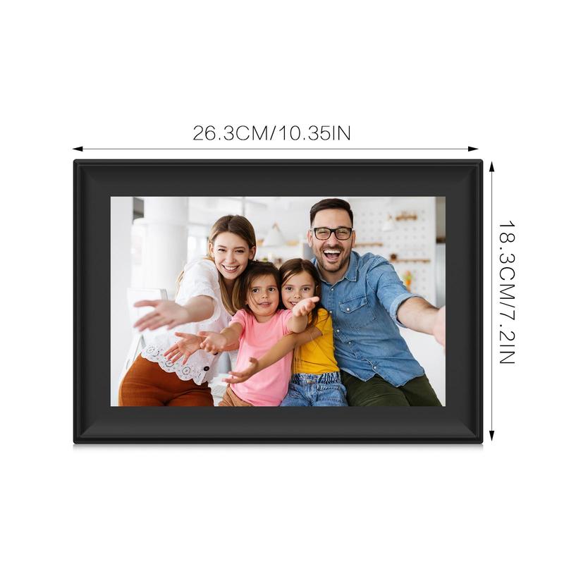 Christmas FRAMEO Digital Photo Frame Decor, 10.1-Inch WiFi Digital Picture Frame with Touch Screen, 32GB Storage, USB SD Card Wall Mountable Auto-Rotate Easy, for 3D Baby Photo, Summer Gift, Boyfriend Gifts