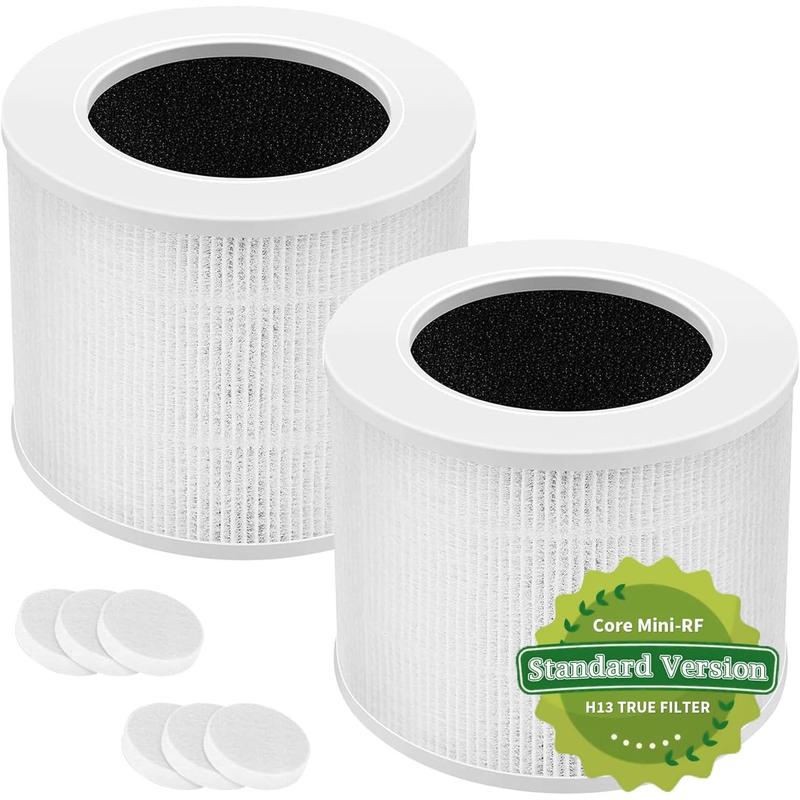 Core Mini Replacement Filter for LEVOIT Air Purifier, 3-in-1 H13 Grade HEPA Filters Compatible with LEVOIT Air Purifier Core Mini-P, Part No. Core Mini-RF, Mini Filter Replacement 2 Count